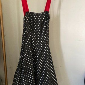 Rockabilly Polka Dot Dress Sz 9
